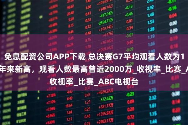 免息配资公司APP下载 总决赛G7平均观看人数为1640万创6年来新高，观看人数最高曾近2000万_收视率_比赛_ABC电视台